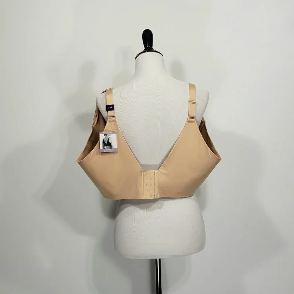 NWT  Catherines Intimates  Beige  No-Wire Back Smoother Bra  54D